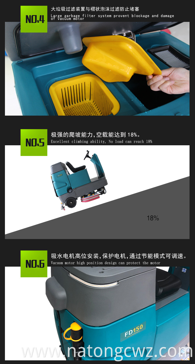 Easy Operation Auto Dual Magnetic Brush Floor Cleaning Machine